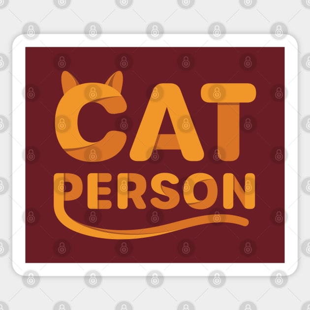 Cat Person Sticker by CuriousCurios